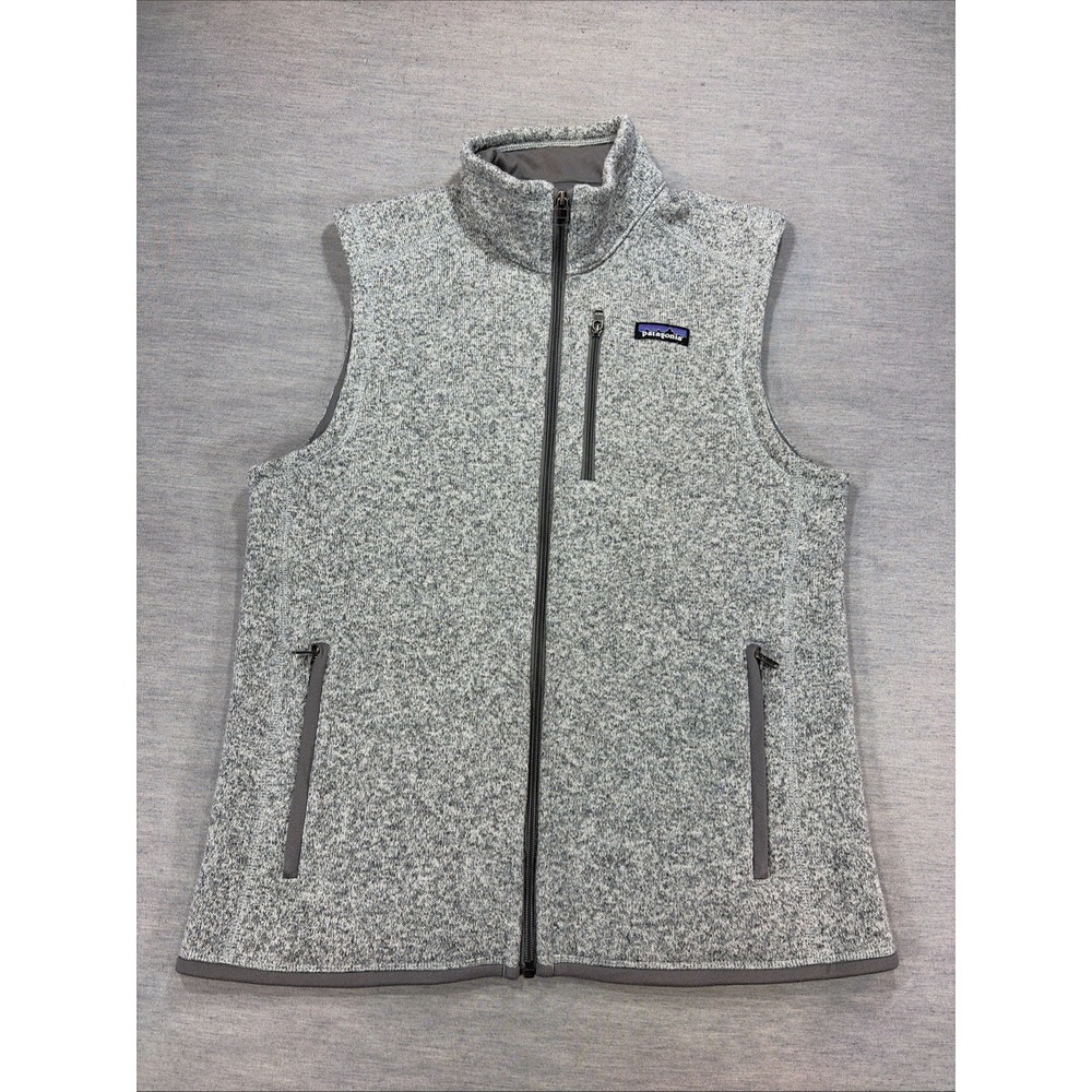 Patagonia Better Sweater Vest Men's Size M Full Zip Fleece Jacket Hiking Gray